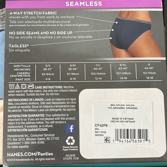 Hanes Comfort Flex Fit Bikinis NWT size 2XL - Picture 2 of 4
